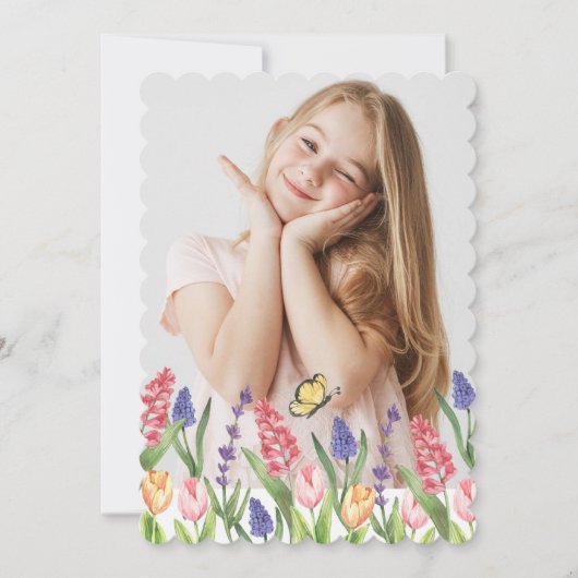 Happy Spring Foto Geburtstagsparty Einladung (Vorderseite)