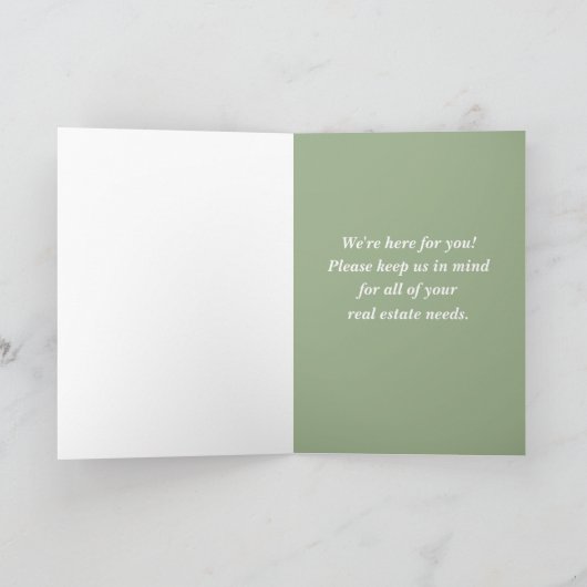 Happy Spring from Real Anwesen Agent Blue House Karte (Innenseite)