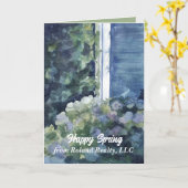 Happy Spring from Real Anwesen Agent Blue House Karte (Gelbe Blume)