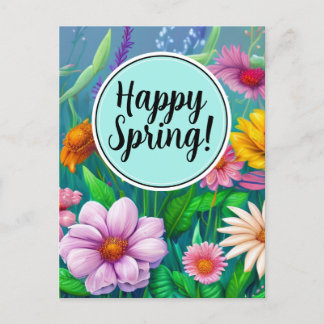 Happy Spring Mixed Blume 2 Farben Vorlage