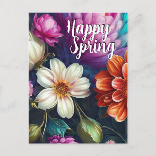 Happy Spring Mixed Blume 4 Farben Vorlage