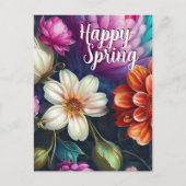Happy Spring Mixed Blume 4 Farben Vorlage (Vorderseite)