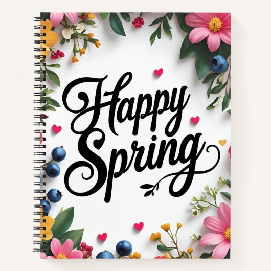 Happy Spring Notizblock (Vorderseite)