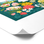 Happy Spring Oaster Eunting Blume Poster (Ecke)