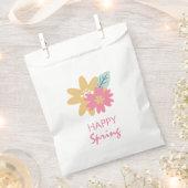Happy Spring Oaster Florals Pink Blue Yellow Geschenktütchen (Ausgeschnitten)