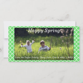 Happy Spring/Osterfoto-Karte Grün Feiertagskarte