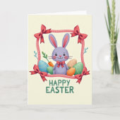 Happy Spring Oval Pattern Card Karte (Vorderseite)