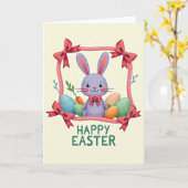 Happy Spring Oval Pattern Card Karte (Gelbe Blume)