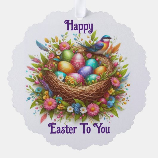 Happy Spring Paper Ornament Card (Rückseite)