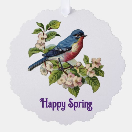 Happy Spring Paper Ornament Card (Vorderseite)