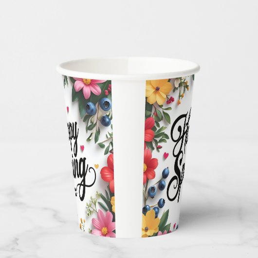 Happy Spring Pappbecher (Links)