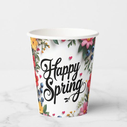Happy Spring Pappbecher (Vorderseite)