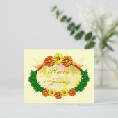 Happy Spring Postcard Postkarte (Stehend Vorderseite)