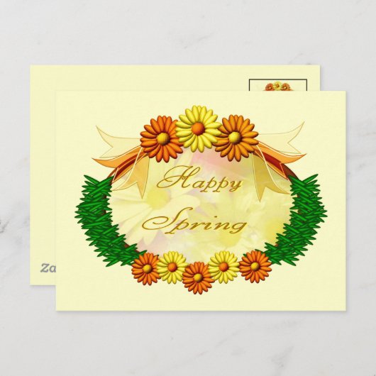 Happy Spring Postcard Postkarte (Vorne/Hinten)
