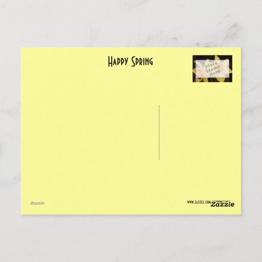 Happy Spring Postcard Postkarte (Rückseite)