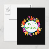 Happy Spring Postkarte (Vorne/Hinten)