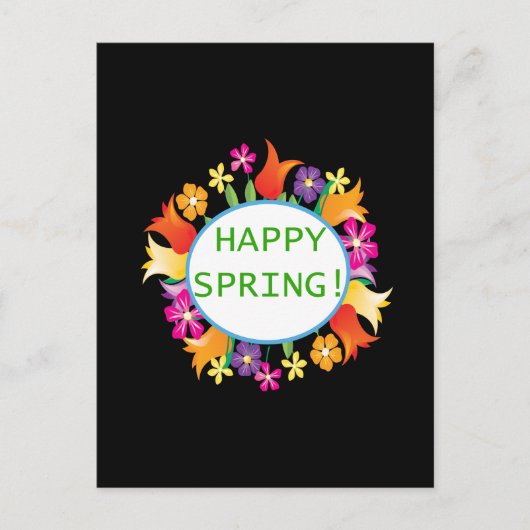 Happy Spring Postkarte (Vorderseite)