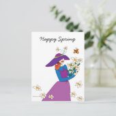 Happy Spring Postkarte (Stehend Vorderseite)