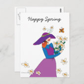Happy Spring Postkarte (Vorne/Hinten)