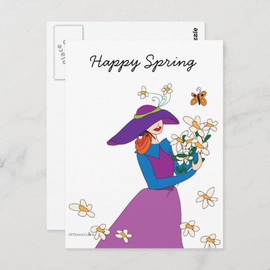 Happy Spring Postkarte (Vorne/Hinten)