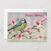 Happy Spring Postkarte (Vorne/Hinten)
