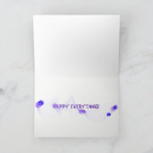 Happy Spring purple tulips Feiertagskarte (Innenseite)