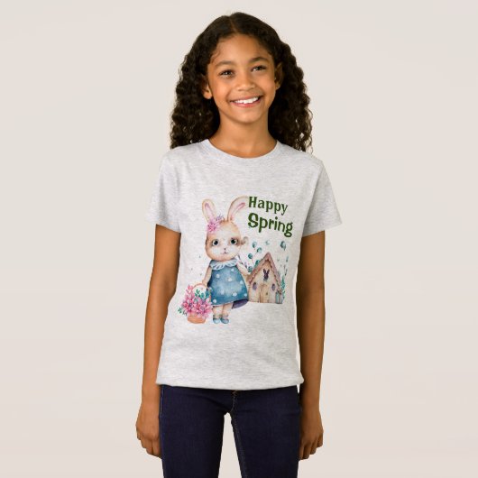Happy Spring Rabbit T-Shirt (Vorne ganz)