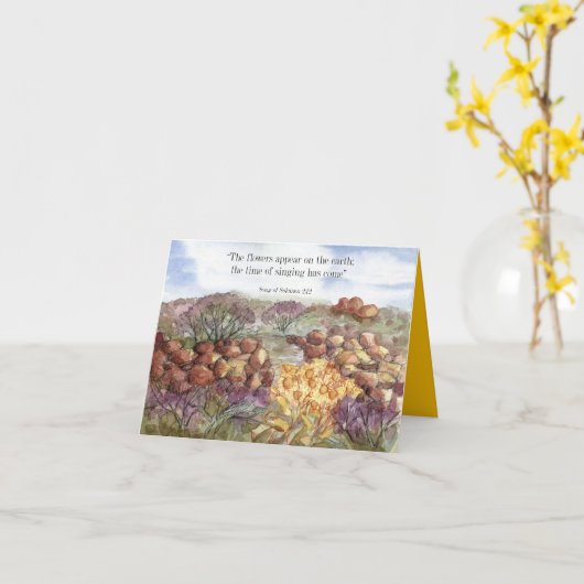 Happy Spring Scripture Bible Desert Blume Karte (Gelbe Blume)