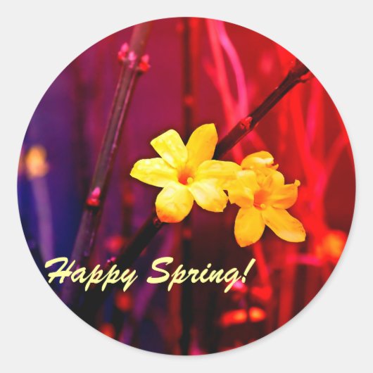Happy Spring Sticker (Vorderseite)
