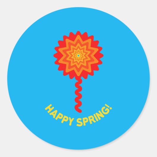 Happy Spring Sticker (Vorderseite)