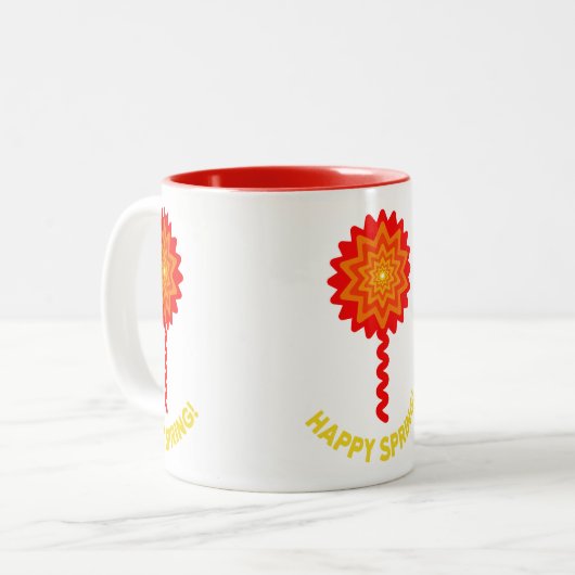 Happy Spring Tasse (Vorderseite Links)