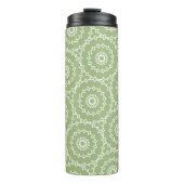 Happy Spring Wavy Circle Green Thermosbecher (Vorderseite)