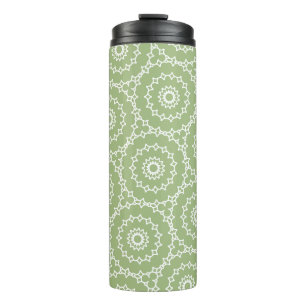 Happy Spring Wavy Circle Green Thermosbecher