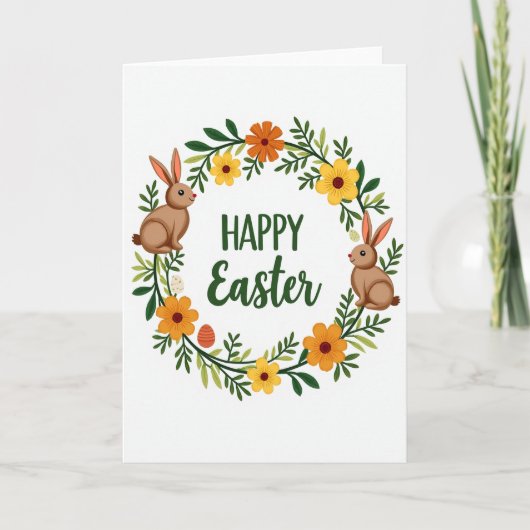 Happy Spring Wreath Season Card Karte (Vorderseite)