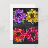 Happy Spring Wreaths Mitteilungskarte (Vorne/Hinten)