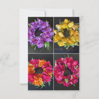 Happy Spring Wreaths Mitteilungskarte