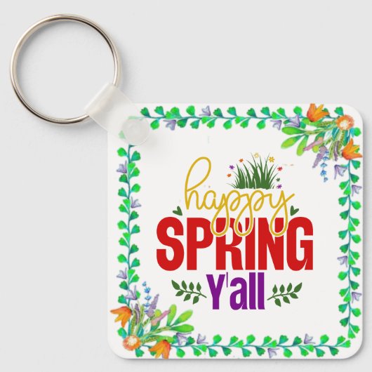 Happy Spring Y’all-90996 Schlüsselanhänger (Vorderseite)