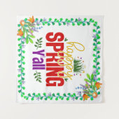 Happy Spring Y’all-90996 Wandteppich (Vorderseite (Horizontal))