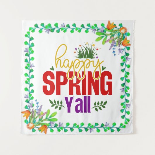 Happy Spring Y’all-90996 Wandteppich (Vorderseite)