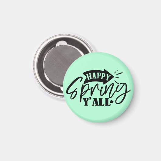 Happy Spring Y’all Typography Design-49765 Magnet (Vorderseite/Rückseite)