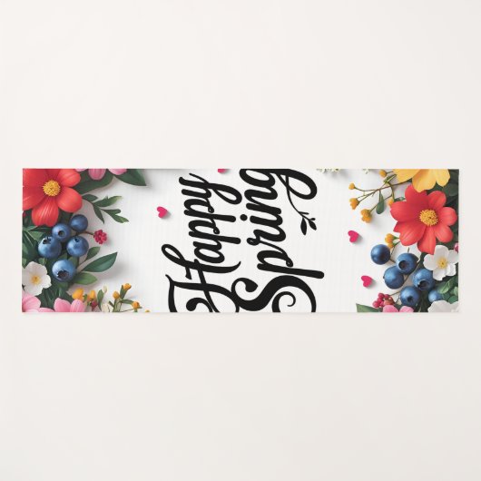 Happy Spring Yogamatte (Vorderseite (Horizontal))