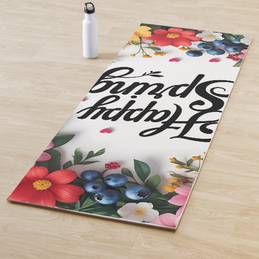 Happy Spring Yogamatte (Beispiel)