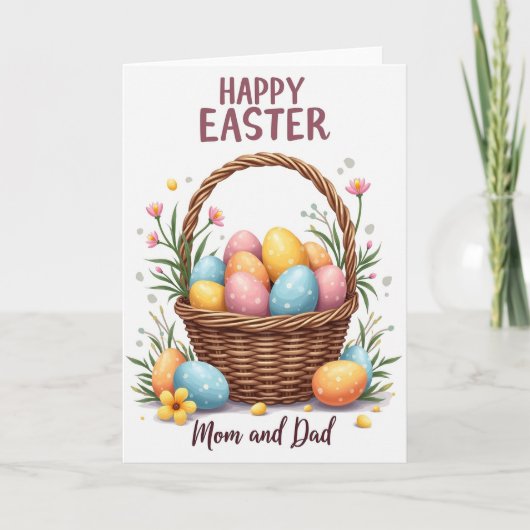 Happy Springtime Basket Card Karte (Vorderseite)
