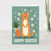 Happy Springtime Feline Card Karte (Vorderseite)