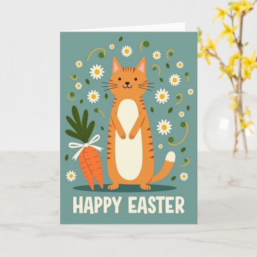 Happy Springtime Feline Card Karte (Gelbe Blume)