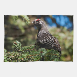 Happy Spruce Grouse Handtuch