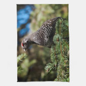 Happy Spruce Grouse Handtuch (Vertikal)