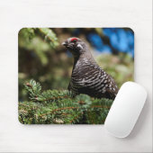 Happy Spruce Grouse Mousepad (Mit Mouse)