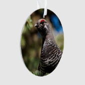 Happy Spruce Grouse Ornament (Vorderseite)