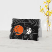 HAPPY SPUK HALLOWEEN KARTE (Gelbe Blume)